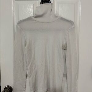White Turtleneck Top